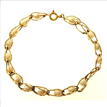 14kt Gold Pearl Bracelet