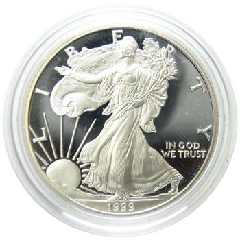 1999-P Deep Cameo Proof Silver American Eagle in Original Mint Packaging w COA