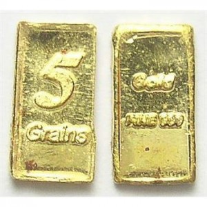 5 Grain .999 Fine 24K Gold Bar