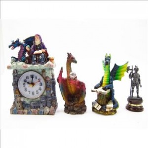 Dragon Figurines, 9 Pieces