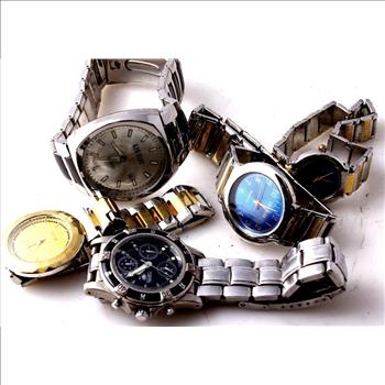 5 Mixed Watches (Geneva [x3], Fossil, 626 Blue)
