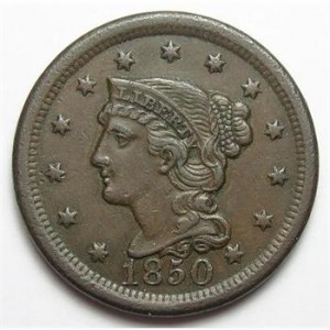 Sharp, Better Grade 1850 U.S. Large Cent - Tough To Find