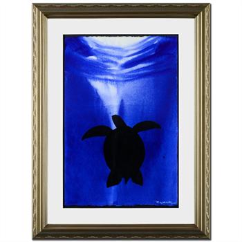 Wyland! "Turtle" Framed Original Watercolor Painting, Hand Signed with Certificate of Authenticity! List $11,760