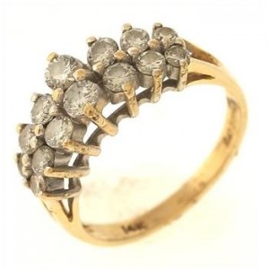 0.95ctw Round Brilliant Cut Diamond Ring 14kt Two-Tone Gold