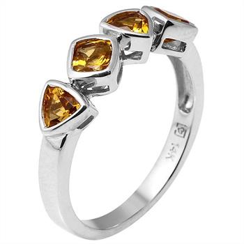 14KT White Gold Citrine Ring, valued at $595