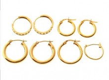 14kt Yellow Gold Earrings, 8 Pieces