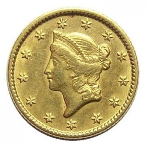 1851 $1 Gold Liberty - Tough To Find