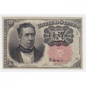 1874 10 Cents U.S. Fractional Note - Tough to Find