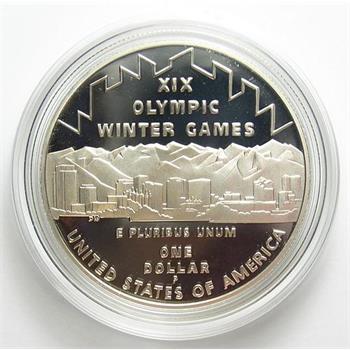 2002-P Deep Cameo Proof Salt Lake City Olympics U.S. Commemorative Dollar