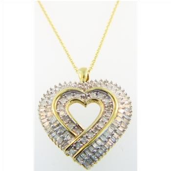 5.50 Grams 10K Gold Ladies Heart Shape Pendant