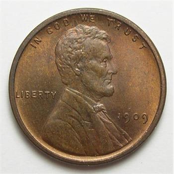 Better Date, Brilliant Uncirculated 1909 VDB Lincoln Wheat Cent - First Year of Issue