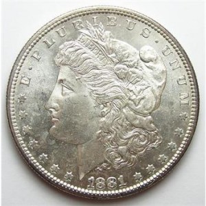 Brilliant Uncirculated 1881-S Morgan Silver Dollar