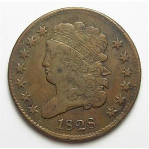 Scarce Better Grade 1828 U.S. Half Cent - Tough To Find