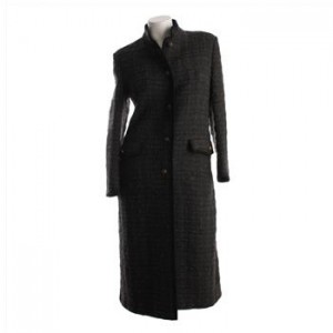 Jaeger Charcoal Tweed Wool Coat, valued at $1,450
