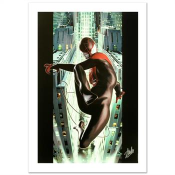 Marvel Comics! Limited Edition Giclee on Canvas by Kaare Andrews, Numbered and Hand Signed by Stan Lee with Cert! List $900