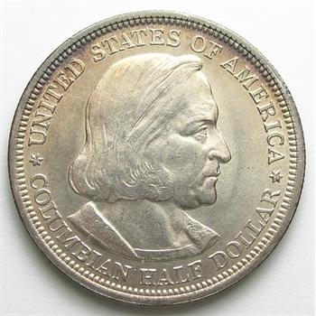 Sharp, Brilliant Uncirculated 1892 Silver Columbian Exposition U.S. Commemorative Half Dollar