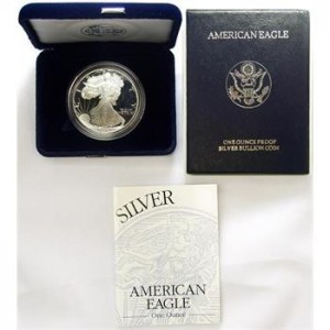 Tough Date 1994-P Deep Cameo Proof Silver American Eagle in Original Mint Packaging w COA