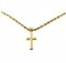 1.21ctw Diamond Cross Pendant And 14kt Gold Necklace