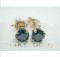 14k Yellow Gold 0.901ctw Blue Diamond Stud Earrings, Retail $1450