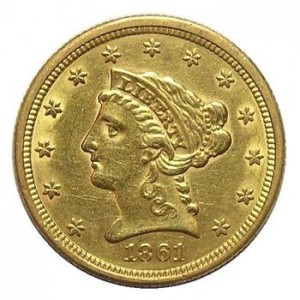 1861 U.S. $2.50 Gold Liberty - Tough To Find