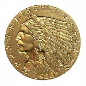 1928 U.S. $2.50 Gold (.900 Fine) Indian Quarter Eagle - Tough To Find