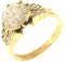 5.5 Gram 10kt Yellow Gold Ring With Colorless Stones