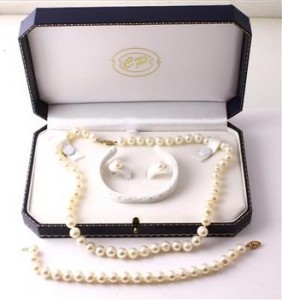 Culture Pearl Jewelry Set, 4 Pieces