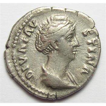 Genuine Ancient Roman Silver Denarius - Faustina I The Elder 100-141 A.D.