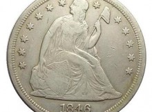 Genuine, Better Grade 1846 Silver Seated Liberty Dollar - Very Tough To Find