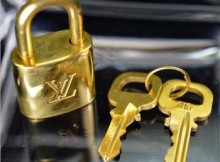 Louis Vuitton Pad Lock and Key Set, Retail $400