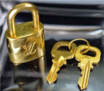 Louis Vuitton Pad Lock and Key Set, Retail $400