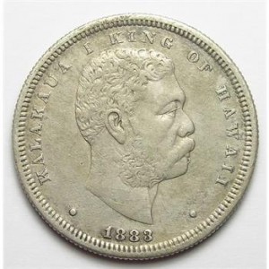 Scarce, Better Grade 1883 Silver Hawaii Half Dollar - Only 699,974 Minted