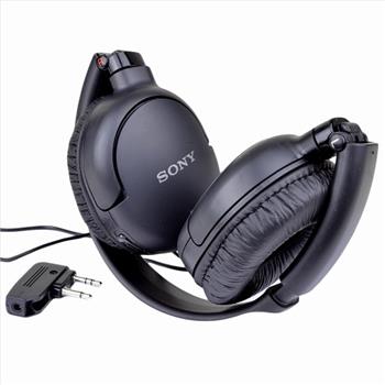 Sony Noise Canceling Foldable Stereo Headphones w/3.5mm Cable Plug and Airplane Adapter