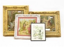 Stitched Art with Frames, 8 Pieces