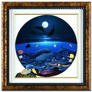 Wyland: "Moonlight Celebration" Framed Ltd Ed Giclee on Canvas, listed at $3,995