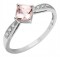 10K Pinkish Peach Beryl (Morganite) Diamond Ring, retail $310