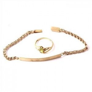 10kt Gold Jewelry, Bracelet and Ring