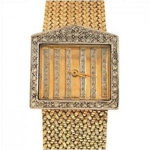 14kt Gold And Diamond Watch