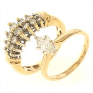 14kt Gold Diamond Rings, 2 Rings