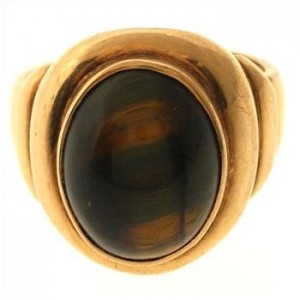7.9 Gram 10kt Yellow Gold Tiger's Eye Style Accent