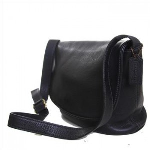 Coach SONOMA Flap Black Pebbled Leather Handbag