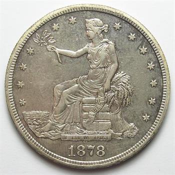 Genuine, Better Grade 1878-S Silver Trade Dollar - Tough To Find