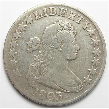 Scarce 1803 Silver U.S. Half Dollar- Heraldic Eagle Reverse - Only 188,234 Minted