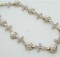 Solid Yellow Gold Pearl & Diamond Girl's 6" Bracelet, Retail $490