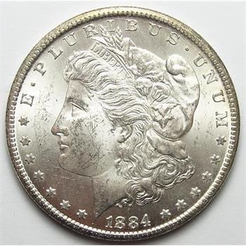Tough Date, Brilliant Uncirculated 1884-CC Morgan Silver Dollar