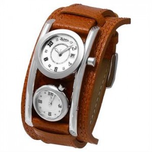 VON DUTCH Diamond Dual Time Swiss Watch (Brand New), retail $1,650