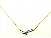 0.33ctw Round Brilliant Cut Diamond Necklace 14kt Two-Tone Gold