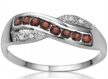 0.4ct Ruby with White Diamond (2pcs) in Platinum Over 925 Sterling Silver Ring, Total Weight: 2.01 Gram