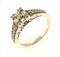 0.50ctw Round Brilliant And Baguette Cut Diamond Ring 14kt White Gold