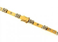 1.05ctw Round Brilliant Cut Diamond Bracelet 14kt Two-Tone Gold